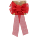 Red Hessian Christmas Bow