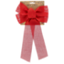 Red Hessian Christmas Bow