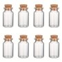 10PCS Clear Glass Jar Glass Bottles With Cork Stopper Wishing Bottle Bead Containers For Projects Wedding Party Valentine Favors