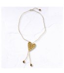 Heart Tassel Necklace - Gold Free