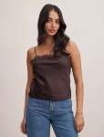 Lyla Lace Cami Top - 18 Mole Brown