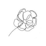 Small Sticker - One Line Poppy Flower