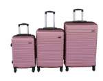 Smte Abs Spinner Wheel Telescopic Handle & Nested Design Luggage Set Rose Gold 3 Piece With Keychain