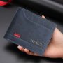 1PC New Men's Short Wallet Fashionable Patchwork Pu Leather Horizontal Wallet Multiple Card Slots Multi-functional Card Bag With Zipper