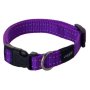Rogz Utility Medium 16mm Snake Dog Collar - Purple Reflective