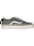 Checkered Low Top Sneakers - 7 Black