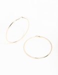 Goldair Gold Thin Hoop Large Earrings