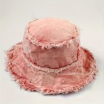 Vintage Bucket Hat Frayed Denim Bucket Hats Wide Brim Outdoor Sun Hats Summer Beach Cap