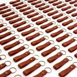 Handmade Personalised Leather Keyring Narrow – 50 Pack