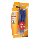 Bic Click Med Pens Blue 4 Plus 3