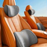 1PC Memory Foam Car Neck And Lumbar Pillow - Comfortable Support For Headrest And Back Cushion - Ideal For Drivers And Passenger