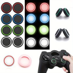 PS5 PS4 PS3 PS2 Xbox ONE/360 Game Controller Replacement Silicone Analog Controller Joystick Luminous Thumb Stick Grips Caps Cov
