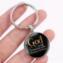 God Is Still Writing Your Story" Inspirational Keychain - Alloy Round Perfect For Daily Use & Holiday Gifts