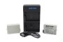 USB Dual Charger And 2 Battery Kit For Canon LP-E8