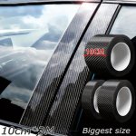10CM 300CM 3.93 118IN Anti Scratch Car Door Sill Protector Sticker Nano Carbon Fiber Paste Protector Strip Auto Side Mirror Prot