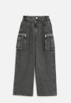 PoP Candy Utility Wide Leg Jeans - Charcoal Black
