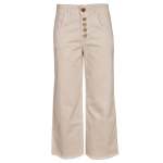 Multi Heart Button Wide Leg Pants - Stone XL