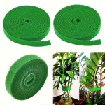 3 Packs Each Roll Is 5 Meters Long With Green Nylon Plant Ties That Are Self-adhesive And Can Be Reused. Garden Tape Double-side