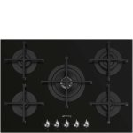 Smeg Classic Gas On Glass Hob Black PV375NSA2