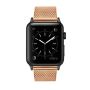 Colton James Mesh Strap For Black/space Grey 38MM Apple Watch - Gold