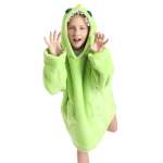 Kids Green Dragon Oversized Plush Blanket Hoodie