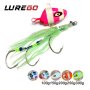 1PC Slow Sinking Jig Lure Metal Head Fake Bait With 3 Hooks Sea Fishing Tackle