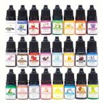 12 24 Colors Epoxy Resin Pigment Kit Candle Dye Liquid Colorant Diy Uv Epoxy Resin Mold Jewelry Making Candle Making Resin Dye P