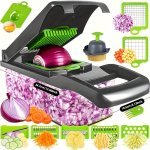 14 In 1 Multifunctional Vegetable Chopper Cutter Vegetable Dicer Slicer Cutter Mandoline Onion Chopper For Onion Potato Tomato C