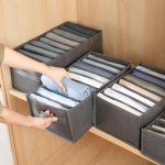 Versatile Large Wardrobe Organizer For Clothes - Stackable Drawer Divider For Pants Jeans Sweaters T-shirts & More - Perfect Hom