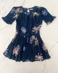 John Lewis Navy Floral Dress 3Y