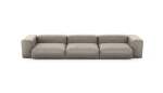 Three Module Sofa - Velvet - Stone - 377CM X 115CM