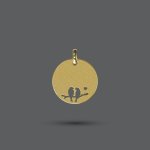 Gold Love Birds Pendant