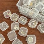 20PCS Plastic Jewelry Storage Box With Lid Portable Dustproof Accessories Storage Basket For Earrings Necklaces