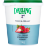 Thick & Creamy Strawberry Full Cream Yoghurt 1KG
