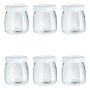 Jar 150ML 6PIECE 72X65MM Glass Yoghurt With Plastic Lid