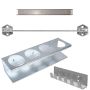 Steel Pegboard Accessories - 4 Piece Rod Hooks Brackets Set