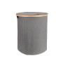 Laundry Basket Round Grey 60L