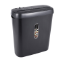 6 Sheets Strip Cut Paper Shredder With 8L Bin For Home & Office - Black