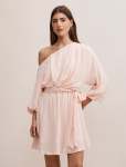 Samantha Tipped Draped MINI Dress - 16 Rosewater