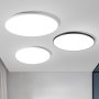 1PC Ultra-thin Round LED Ceiling Light Home Decoration Pendant Light Black And White Ceiling Light Simple Ceiling Light White Light Ceiling Lamp For Living