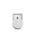 Composable Classic Round Pendant Link In Silver