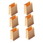 Safigle MINI Paper Bags For Dollhouse 6PCS Miniature Baking Bags And Dollhouse Decor Props 1.57X1.18X0.59 Inch MINI Doll Bags Fo
