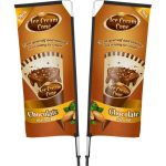 Legend 2M Sublimated Telescopic Double -sided Flying Banner 1 Complete Unit