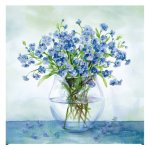 Serviette - Forget-me-not 33X33CM