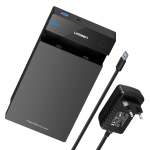 UGreen 3.5" Sata Hard Drive USB 3.0 Enclosure 5GBPS BLACK-US222-50422