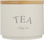 Wooden Iron Tea Coffee & Sugar Container - 0.6 Ml