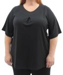 Ladies Plain Fancy Tunic - 60 Black