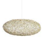Natura L Eclipse Resin Woven Pendant Light - 100CM Dia X 35CM H