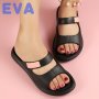 Women's Cut-out Flat Slides Comfy Open Toe Summer Shoes Wear-resistant Eva Indoor & Outdoor Slides