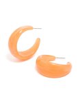 Goldair Gold Orange Acrylic Hoop Earrings